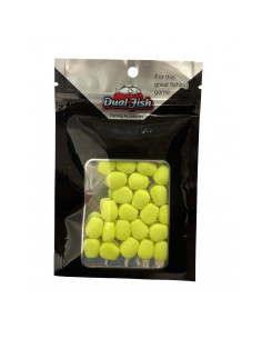 Porumb Flotant din Silicon Dual Fish cu Aroma Adaugata, Galben Fluo