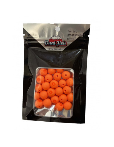 Bile din Silicon Dual Fish cu Aroma Adaugata, Portocaliu Fluo