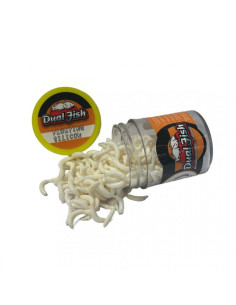 Rame Artificiale din Silicon Dual Fish cu Feromoni, Alb