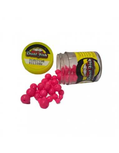 Bile din Silicon Dual Fish cu Feromoni, Roz Fluo