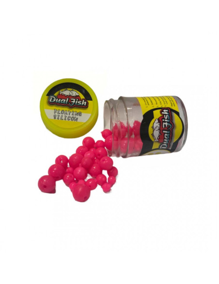Bile din Silicon Dual Fish cu Feromoni, Roz Fluo Bile din Silicon Dual Fish cu Feromoni, Roz Fluo