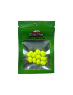 Dual-Sponge Dual Fish, 10mm, Galben Fluo, 10buc