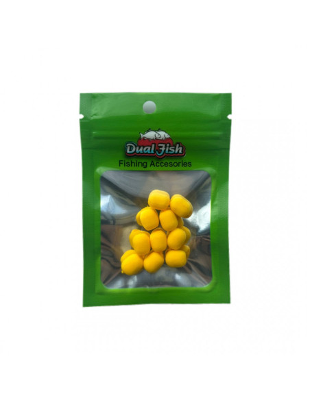 Dual-Sponge Dual Fish, 10mm, Galben, 10buc
