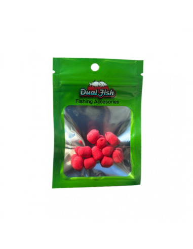 Dual-Sponge Dual Fish, 10mm, Rosu, 10buc
