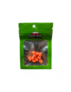 Dual-Sponge Dual Fish, 6mm, Portocaliu Fluo, 10buc