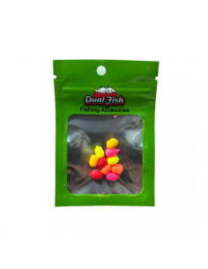 Dual-Sponge Dual Fish, 6mm, Mix, 10buc