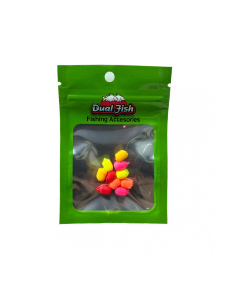 Dual-Sponge Dual Fish, 6mm, Mix, 10buc Dual-Sponge Dual Fish, 6mm, Mix, 10buc
