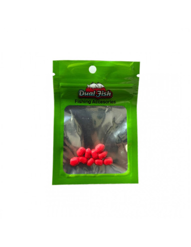 Dual-Sponge Dual Fish, 6mm, Rosu, 10buc