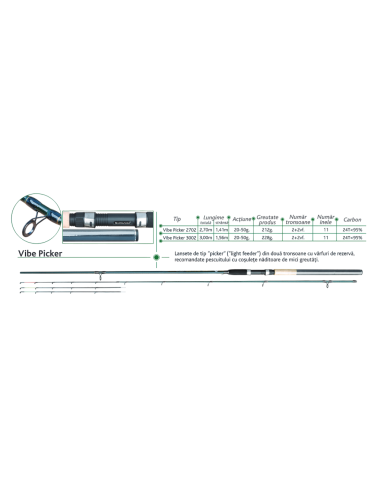 Lanseta Baracuda Vibe Picker, 2.70m, 20-50g, 2+2buc
