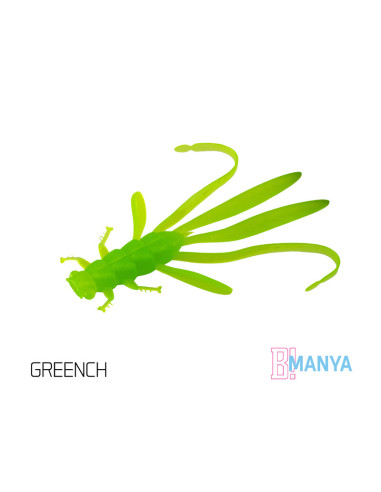Naluca Nimfa Delphin Manya UVs, Greench, 10.5cm, 5buc