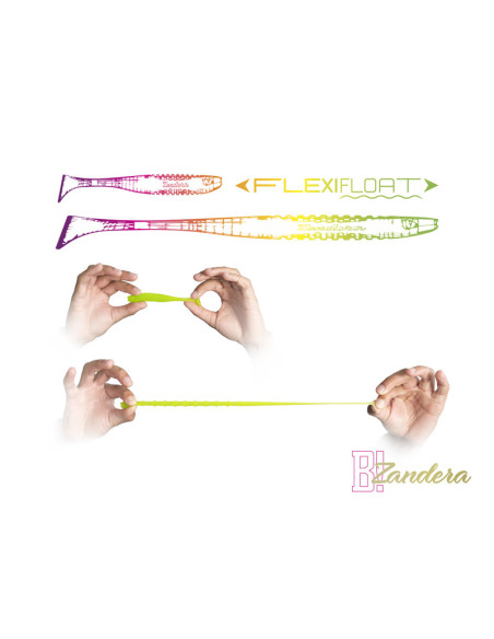 Shad Soft Delphin Zandera FlexiFloat UVs, Party, 12cm, 5buc Shad Soft Delphin Zandera FlexiFloat UVs, Party, 12cm, 5buc