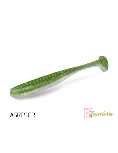 Shad Soft Delphin Zandera FlexiFloat UVs, Agresor, 12cm, 5buc
