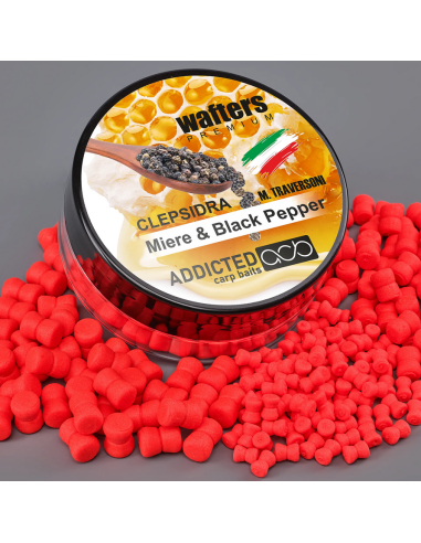 Wafters Addicted Carp Baits Clepsidra Premium, Miere & Black Pepper, 40-50ml