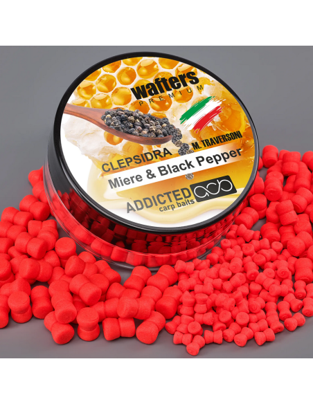 Wafters Addicted Carp Baits Clepsidra Premium, Miere & Black Pepper, 40-50ml