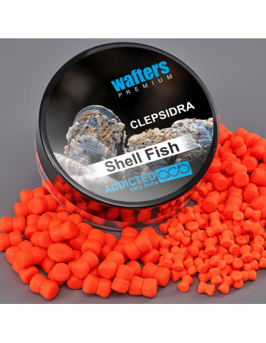 Wafters Addicted Carp Baits Clepsidra Premium, Shell Fish, 40-50ml