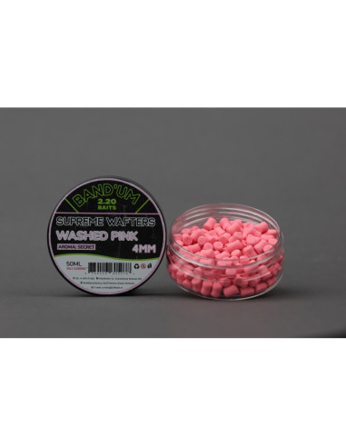 Wafters 2.20 Baits Supreme Bandum Wafters, Washed Pink, 4mm, 50ml