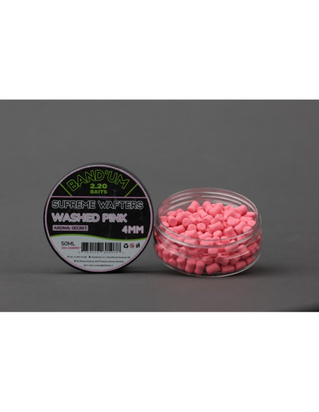 Wafters 2.20 Baits Supreme Bandum Wafters, Washed Pink, 4mm, 50ml