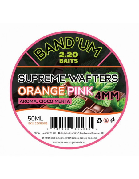 Wafters 2.20 Baits Supreme Bandum Wafters, Orange Pink, 4mm, 50ml