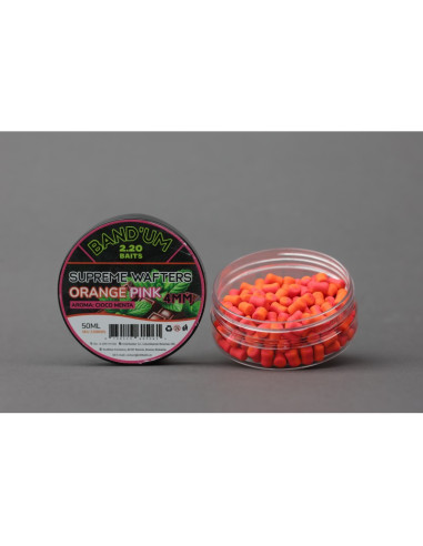 Wafters 2.20 Baits Supreme Bandum Wafters, Orange Pink, 4mm, 50ml