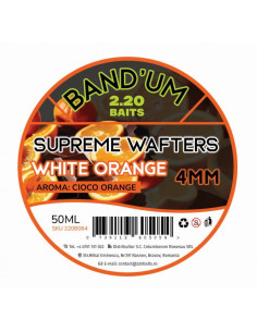 Wafters 2.20 Baits Supreme Bandum Wafters, White-Orange, 4mm, 50ml
