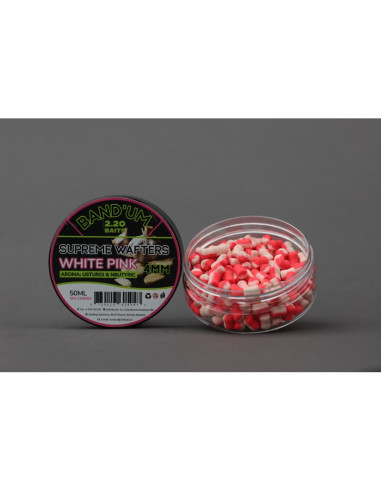 Wafters 2.20 Baits Supreme Bandum Wafters, White-Pink, 4mm, 50ml