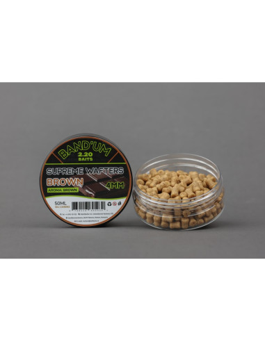 Wafters 2.20 Baits Supreme Bandum Wafters, Brown, 4mm, 50ml