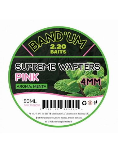 Wafters 2.20 Baits Supreme Bandum Wafters, Pink, 4mm, 50ml