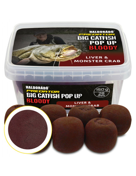 Pop Up Haldorado Catfish Bloody, Liver & Monster Crab, 28mm, 200g Pop Up Haldorado Catfish Bloody, Liver & Monster Crab, 28mm, 200g