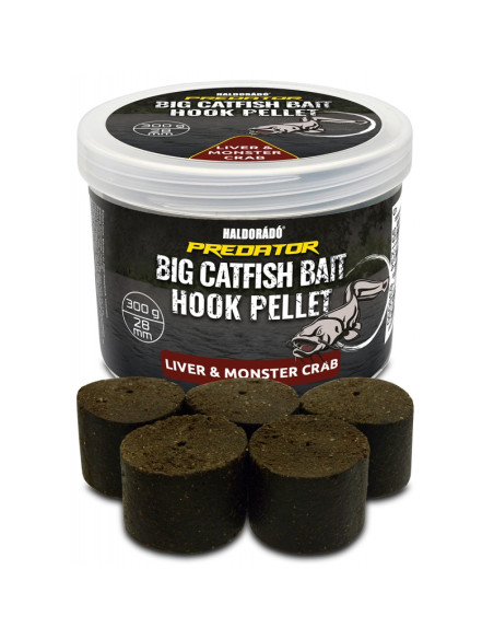 Pelete De Carlig Haldorado Catfish Bait Hook Pellet, Liver & Monster Crab, 28mm, 300g Pelete De Carlig Haldorado Catfish Bait Hook Pellet, Liver & Monster Crab, 28mm, 300g