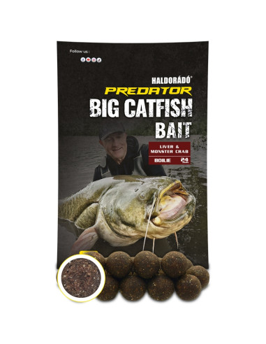 Boilies Pentru Somn Haldorado Catfish Bait Boilie 24+, Liver & Monster Crab, 24mm, 1kg