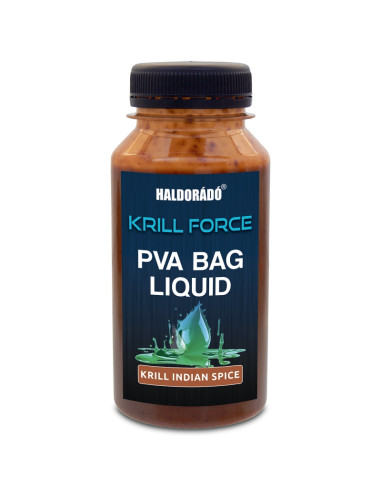 Aditiv Lichid Haldorado Krill Force PVA Bag Liquid, Krill Indian Spice, 180ml