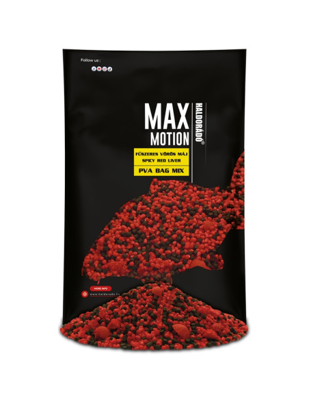 Nada PVA Bag Mix Haldorado Max Motion, Ficat Rosu Condimentat, 600g Nada PVA Bag Mix Haldorado Max Motion, Ficat Rosu Condimentat, 600g