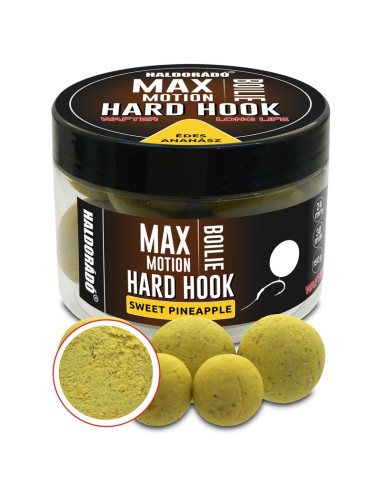 Boilies De Carlig Haldorado Max Motion Boilie Hard Hook Wafter, Ananas Dulce, 24-30mm, 150g