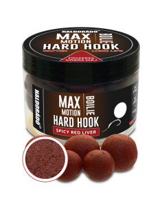 Boilies De Carlig Haldorado Max Motion Boilie Hard Hook Wafter, Ficat Rosu Condimentat, 24-30mm, 150g