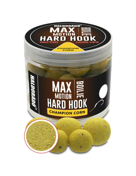 Boilies De Carlig Haldorado Max Motion Boilie Hard Hook Wafter, Champion Corn, 16-20mm, 100g Boilies De Carlig Haldorado Max Motion Boilie Hard Hook Wafter, Champion Corn, 16-20mm, 100g