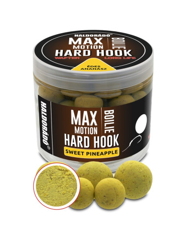 Boilies De Carlig Haldorado Max Motion Boilie Hard Hook Wafter, Ananas Dulce, 16-20mm, 100g