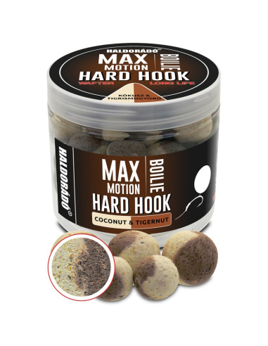 Boilies De Carlig Haldorado Max Motion Boilie Hard Hook Wafter, Cocos & Alune Tigrate, 16-20mm, 100g