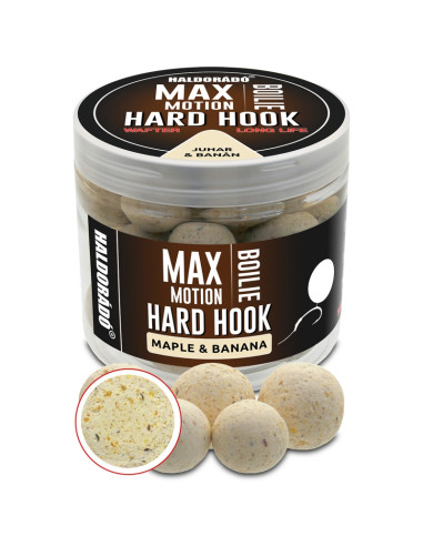 Boilies De Carlig Haldorado Max Motion Boilie Hard Hook Wafter, Artar & Banana, 16-20mm, 100g