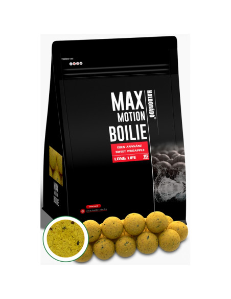Boilies Haldorado Max Motion Boilie Long Life, Ananas Dulce, 16mm, 800g Boilies Haldorado Max Motion Boilie Long Life, Ananas Dulce, 16mm, 800g