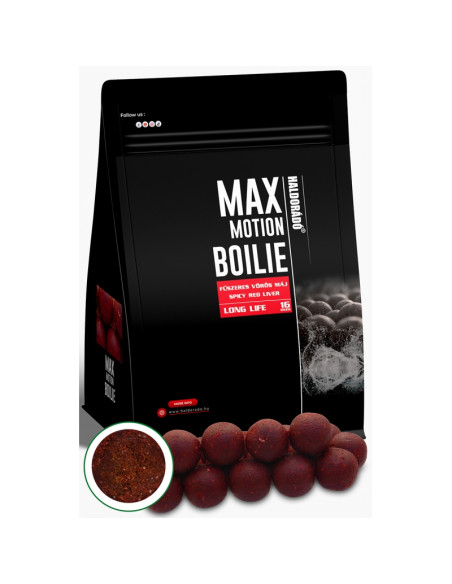 Boilies Haldorado Max Motion Boilie Long Life, Ficat Rosu Condimentat, 16mm, 800g Boilies Haldorado Max Motion Boilie Long Life, Ficat Rosu Condimentat, 16mm, 800g