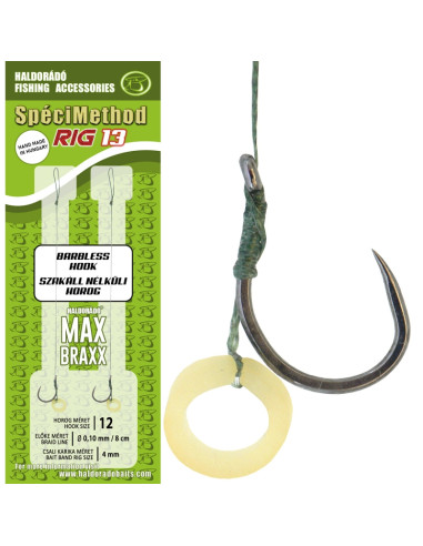 Carlige Legate Haldorado SpeciMethod Rig13, Fir Textil Banded 0.10mm, 8cm, Carlig Nr. 12 Fara Barbeta