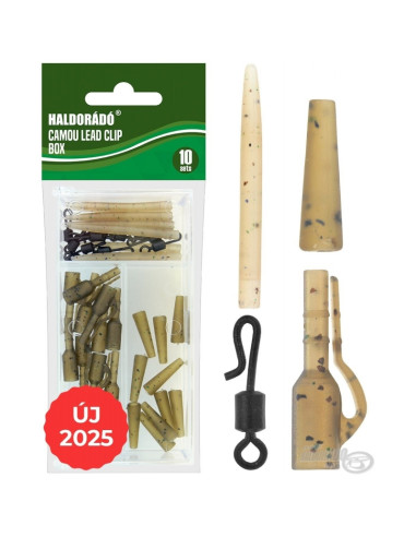 Set Accesorii Monturi Haldorado Camou Lead Clip Box, 10buc/pachet