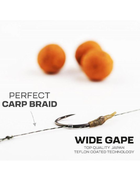 Montura ZFish Wide Gape Carp Rig, 25lb, 20cm Montura ZFish Wide Gape Carp Rig, 25lb, 20cm
