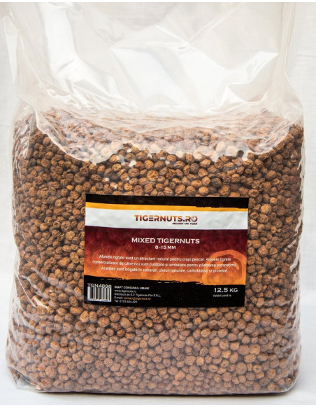 Alune Tigrate Tigernuts Mixed Tigernuts, 8-15mm, 10kg Alune Tigrate Tigernuts Mixed Tigernuts, 8-15mm, 10kg