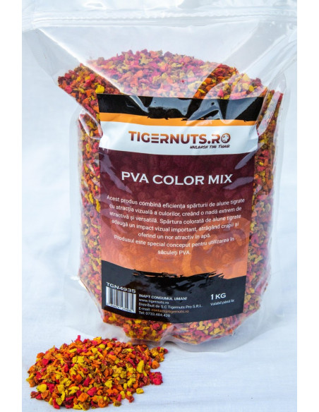Spartura Alune Tigrate Colorata Tigernuts PVA Color Mix, 1kg Spartura Alune Tigrate Colorata Tigernuts PVA Color Mix, 1kg