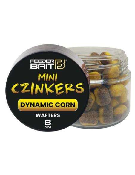 Wafters Feeder Bait Mini Czinkers, Dynamic Corn, 8mm, 25ml Wafters Feeder Bait Mini Czinkers, Dynamic Corn, 8mm, 25ml