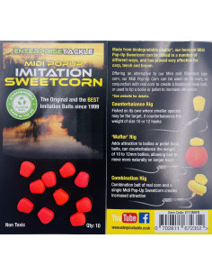 Porumb artificial Enterprise Tackle Midi Pop Up Sweetcorn -Fluoro Red