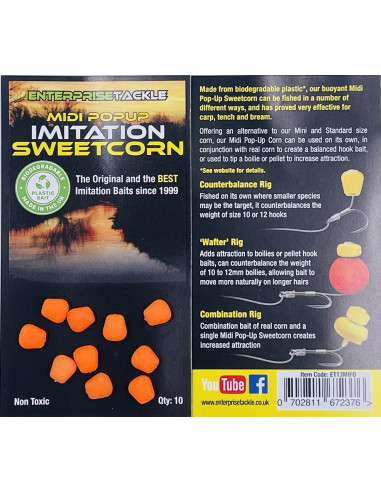 Porumb artificial Enterprise Tackle Midi Pop Up Sweetcorn - Orange