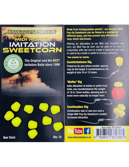 Porumb artificial Enterprise Tackle Midi Pop Up Sweetcorn - Yellow Porumb artificial Enterprise Tackle Midi Pop Up Sweetcorn - Yellow