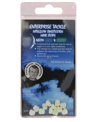 Opritoare Enterprise Tackle NiteGlow Sweetcorn Hair Stops, 12buc/plic